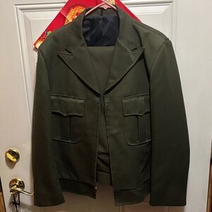 Vintage Olive Green pants andJacket Minneapolis Transit Commission uniform entir